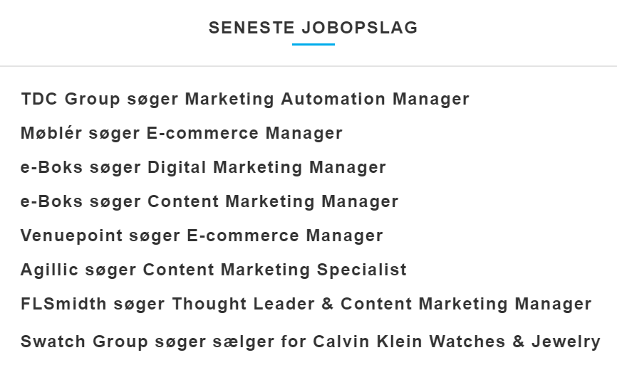 Content marketing manager jobs hos Dansk Markedsføring